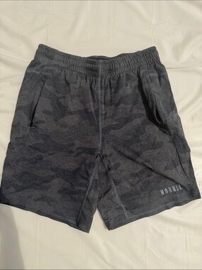 NOBULL Men's Dark Gray Camo Athletic Shorts
